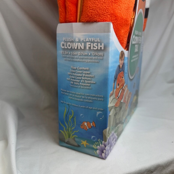 Plush Clown Tail Blanket 55" x 22.5" Sleeping Bag Nemo - Picture 4 of 4